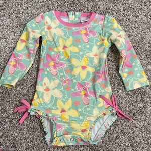 RuffleButts rashguard swimsuit size 12-18m